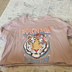 Altar'd State Mauve Rock N Roll Graphic Tee